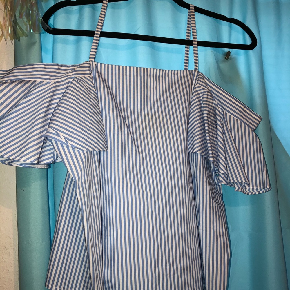 Stripped off the shoulder top